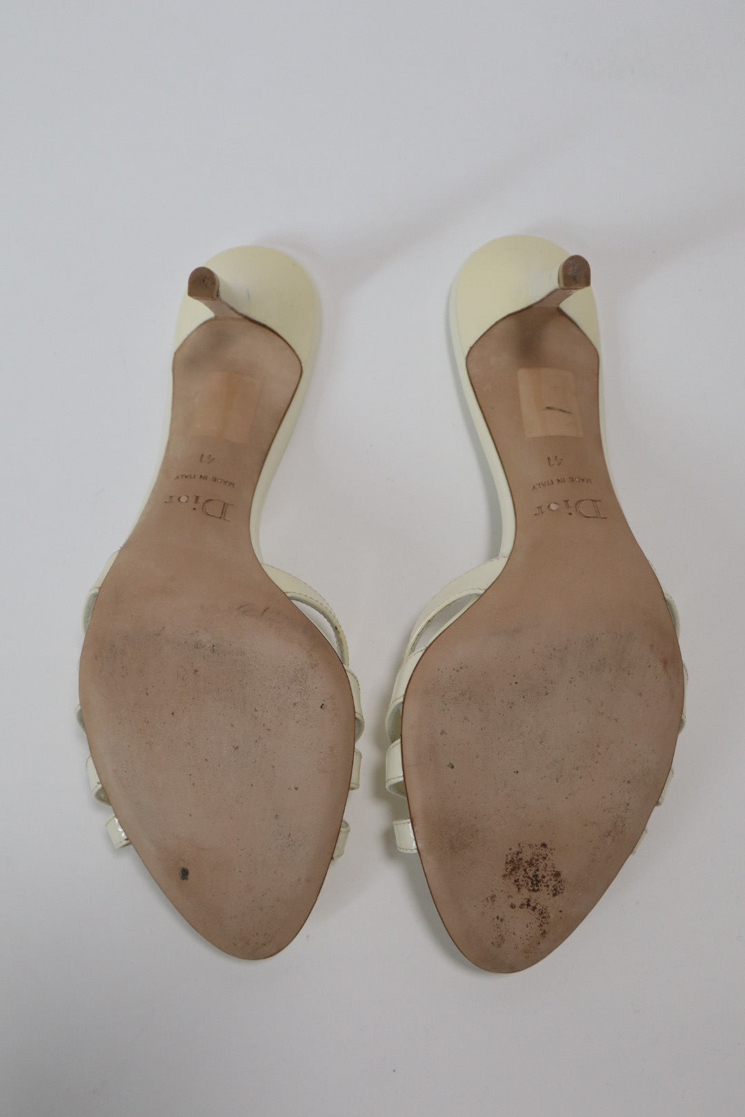 Christian Dior by John Galliano early 2000’s off white heels size 41 / us 10