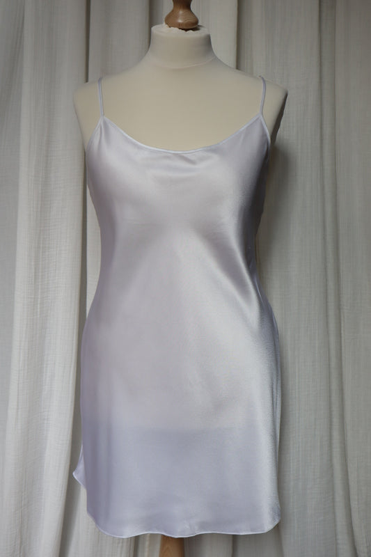 White Marjolaine slipdress size XL, open back