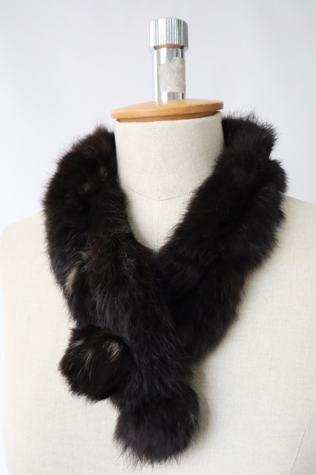 Black fur shawl