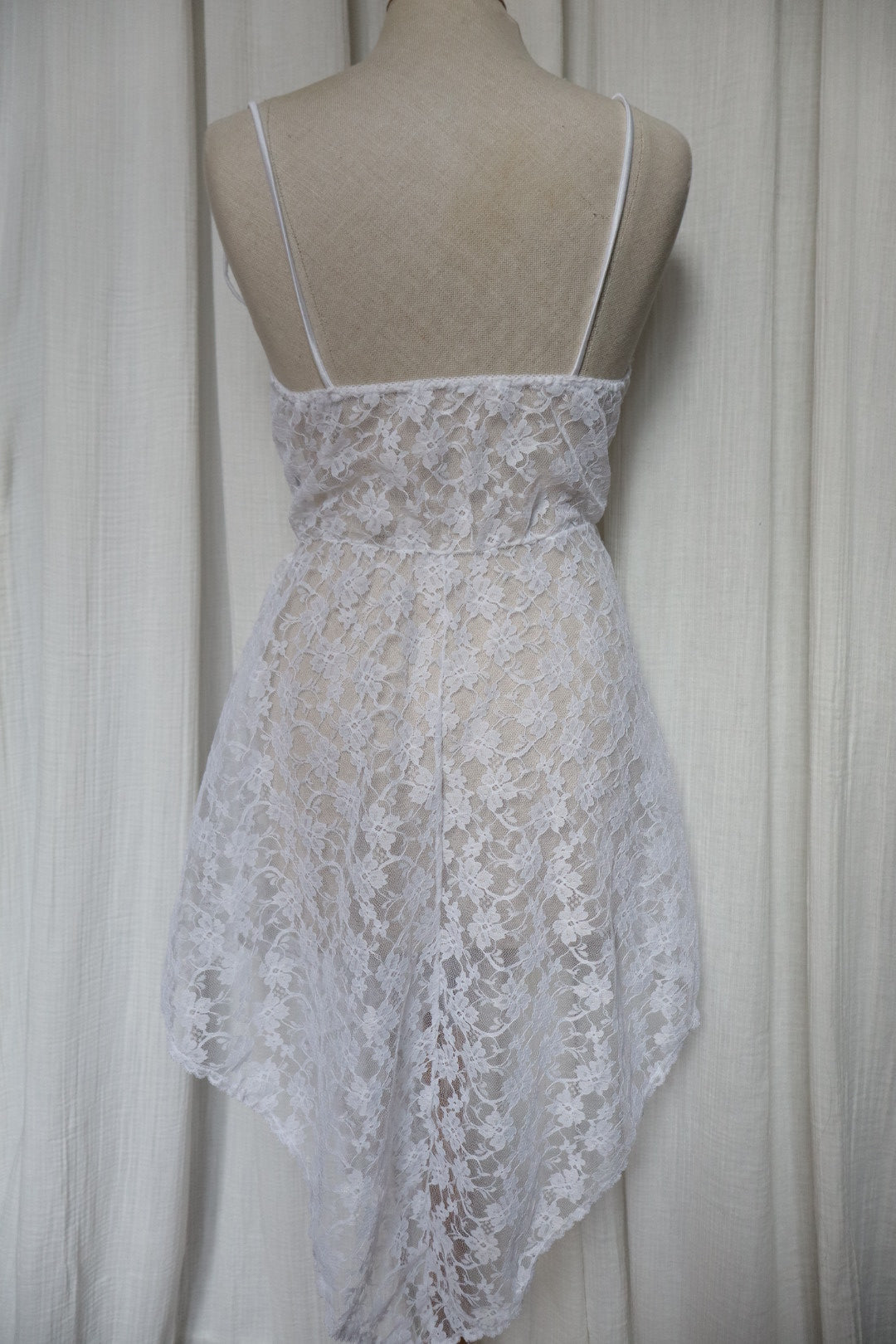 White lace slipdress size M, Made in USA