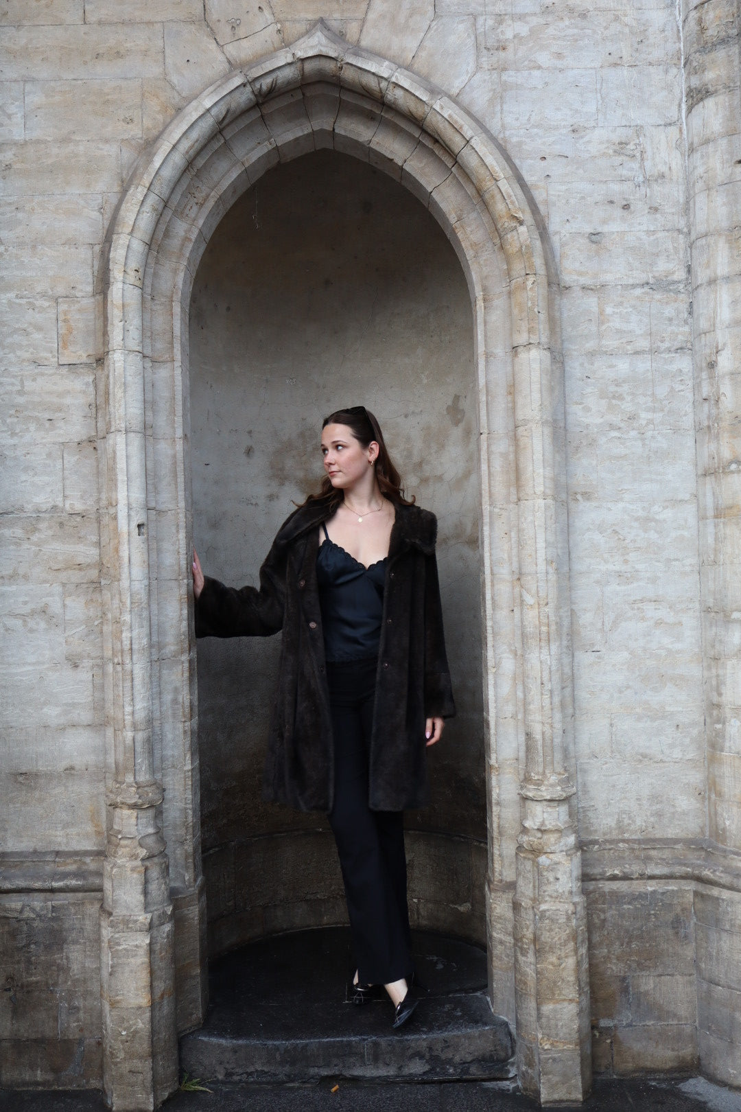 Balmain faux fur coat size L