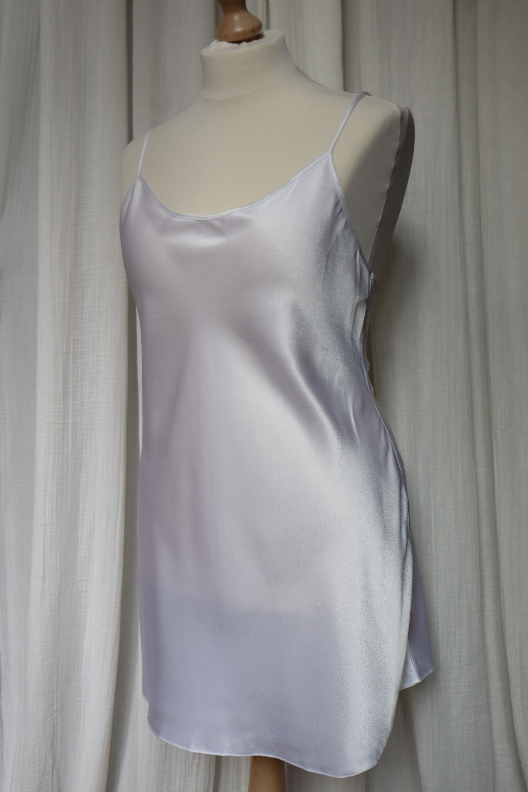 White Marjolaine slipdress size XL, open back