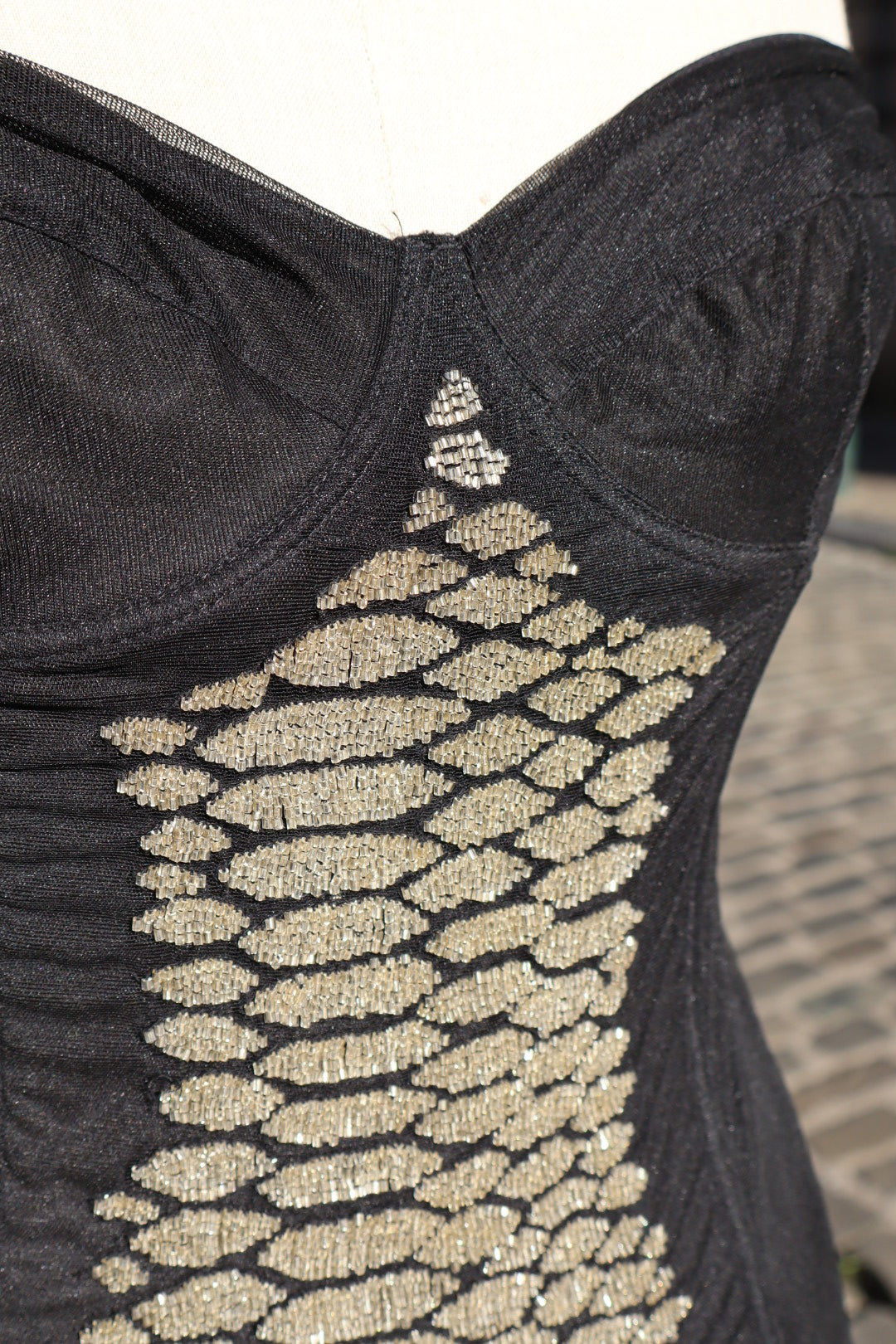 Roberto Cavalli beaded black bustier size L