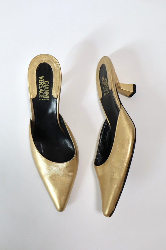 Gold 1990’s Gianni Versace heels size eu35.5 / us5 (also fits for a size 36)