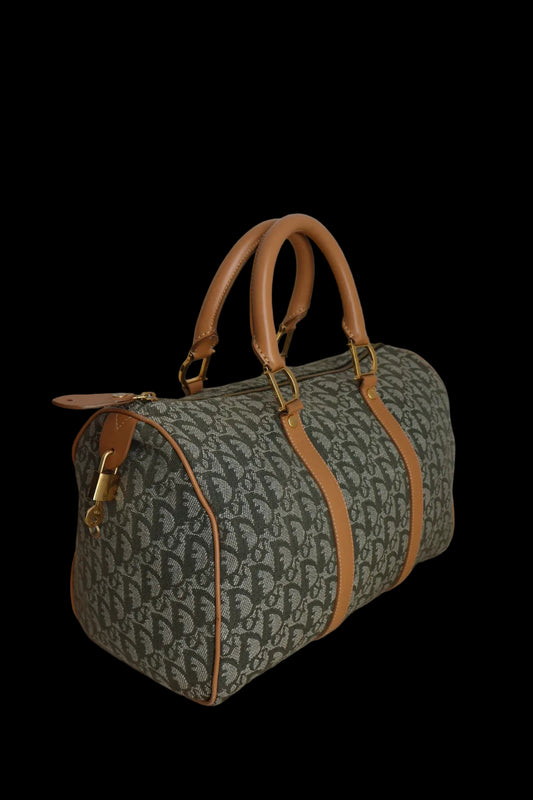Christian Dior 2002 boston bag, oblique / monogram print