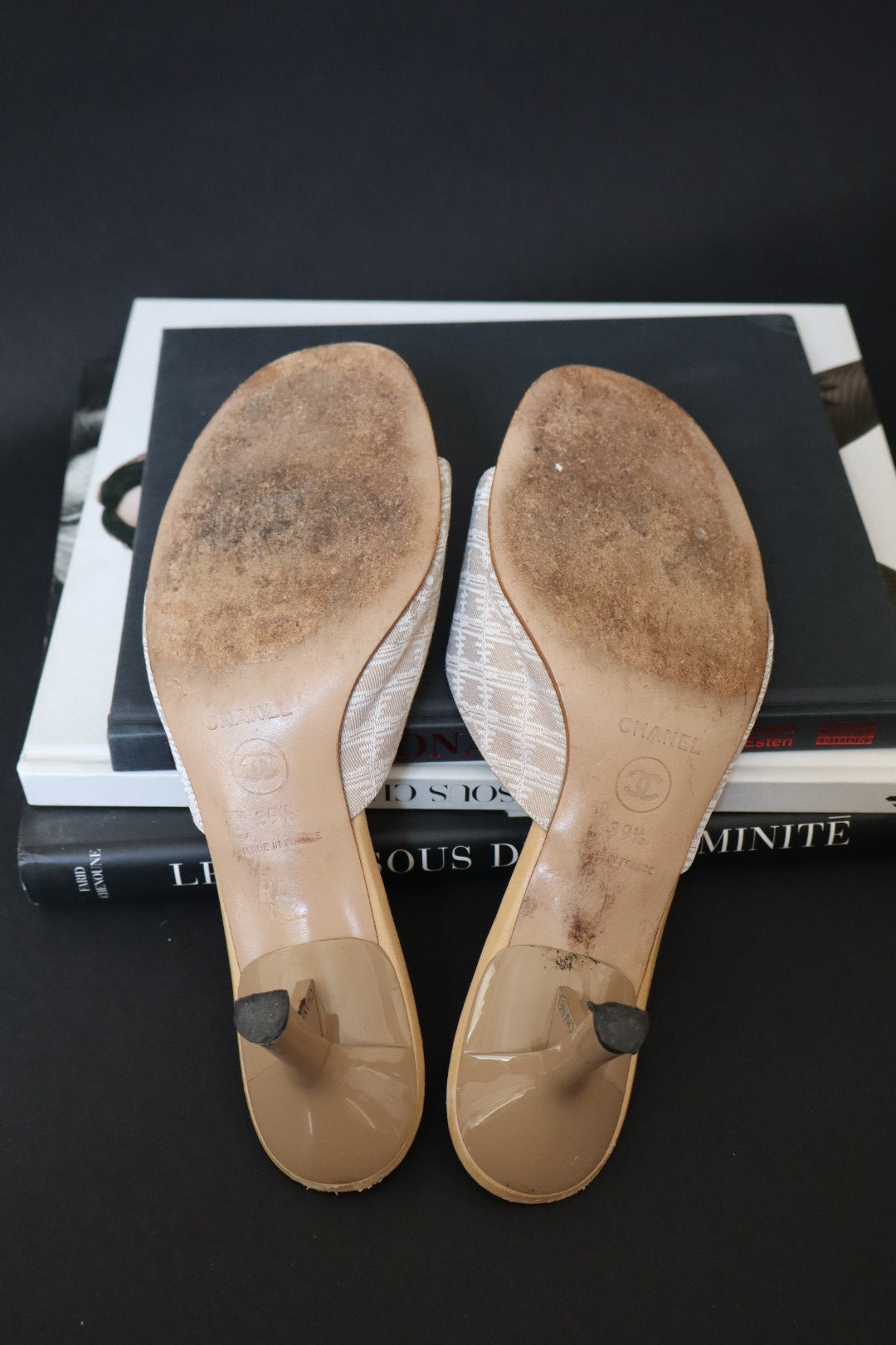 Chanel travel line mules size it 39.5 / us 8.5