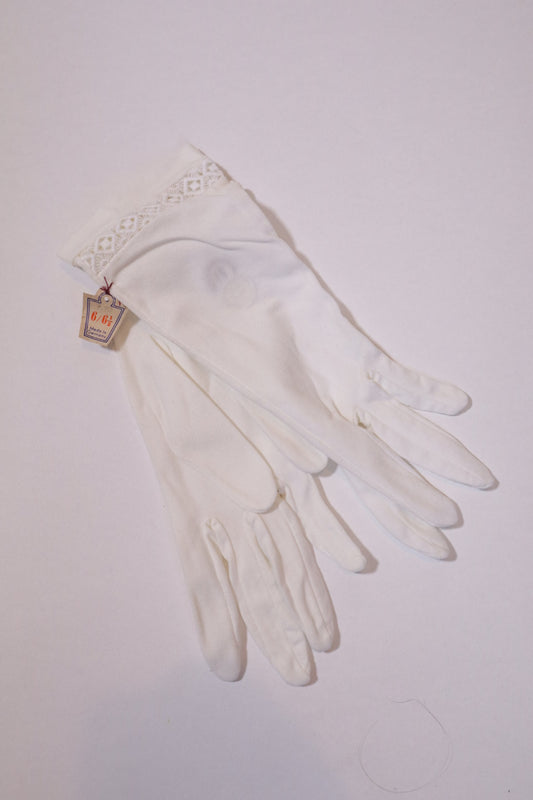 White 1950’s gloves size 6,5