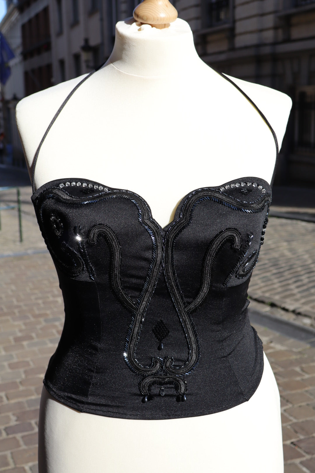 Fendi black beaded top size XXL (it48)